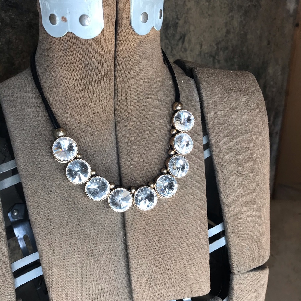 Y2K statement rhinestone necklace